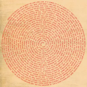 Unsolicited Advice Spiral Art Print with Red Font