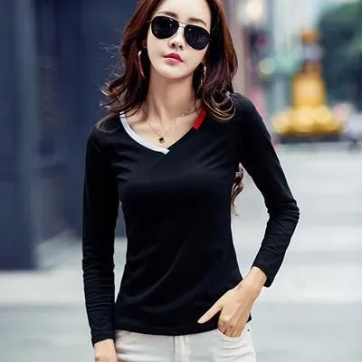 V-Neck Long Sleeve Shirt (2 Colors)