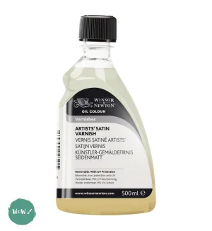 Varnish (Brush Applied) - Winsor & Newton -  500ml -  ARTISTS SATIN VARNISH