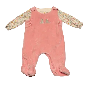 Velour Dungaree Set