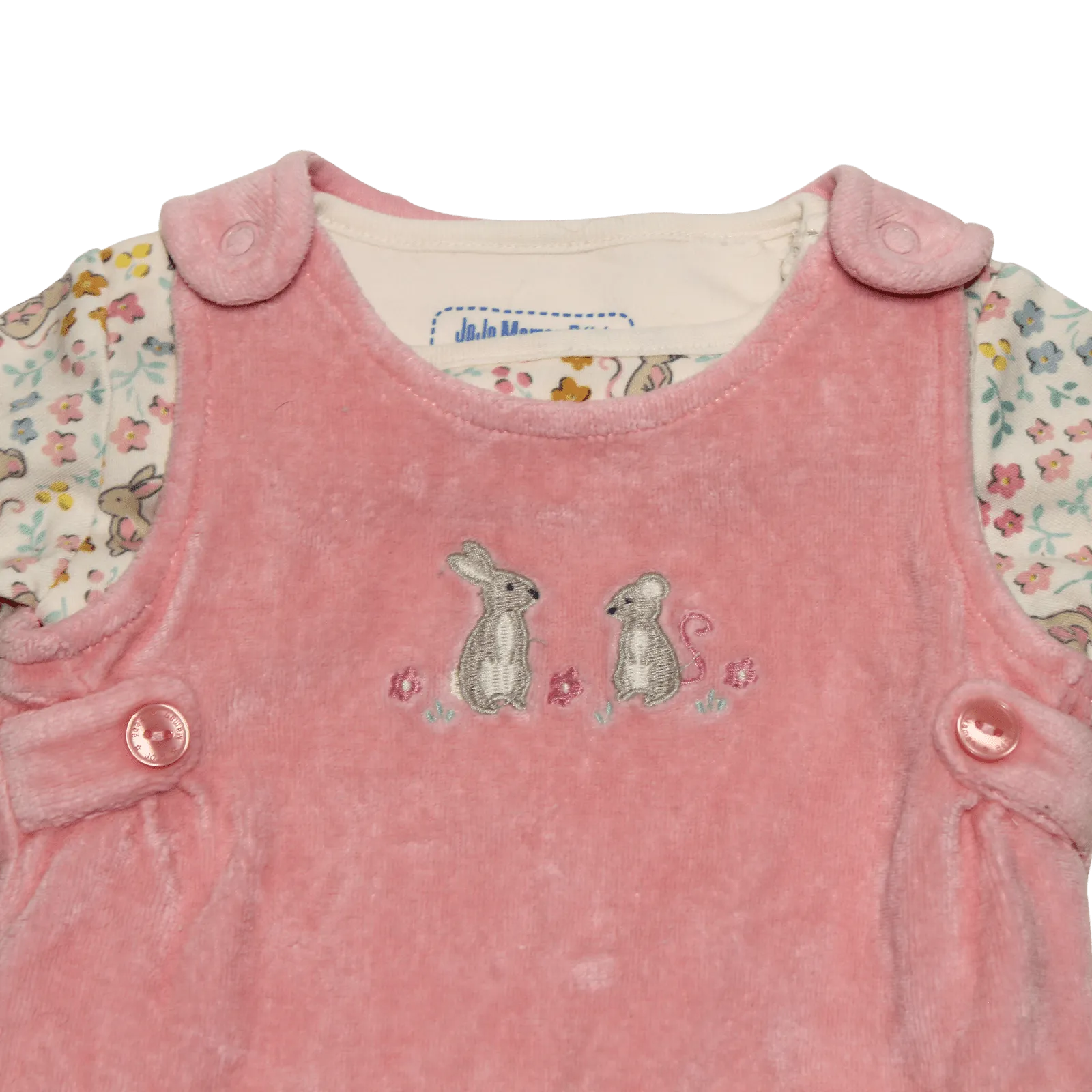 Velour Dungaree Set