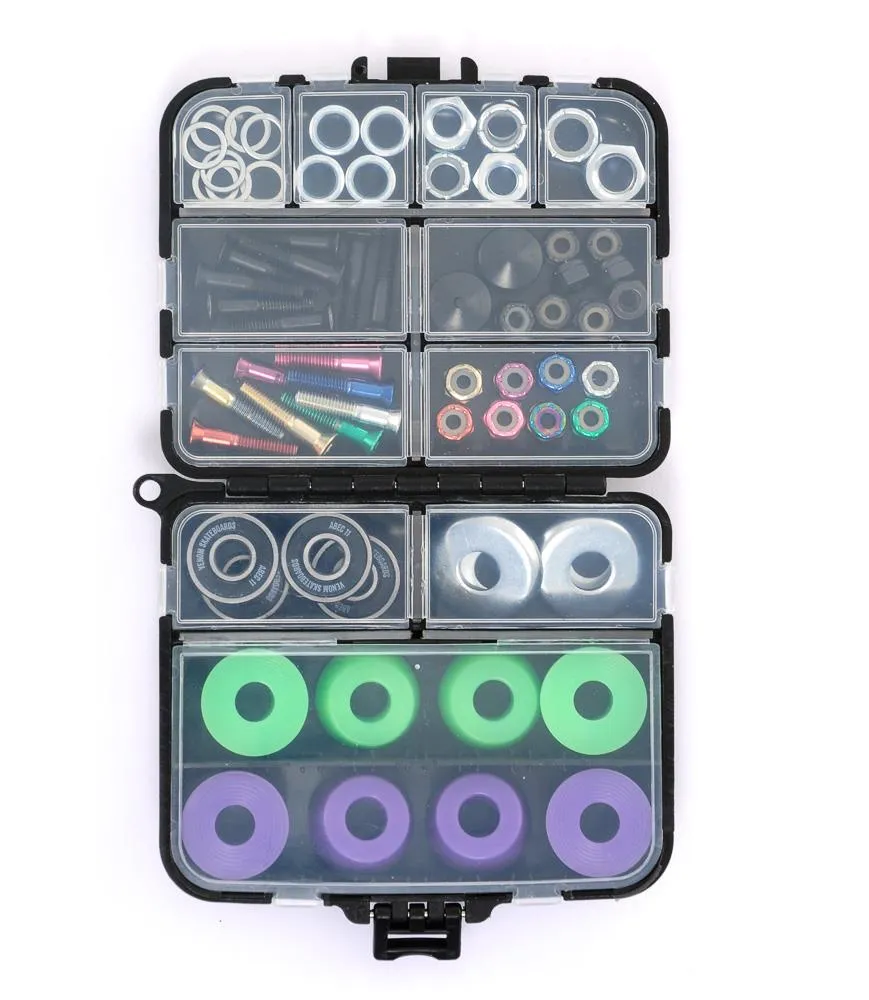 Venom Skateboards 47pc Premium Hardware Gift Pack inc Storage Box