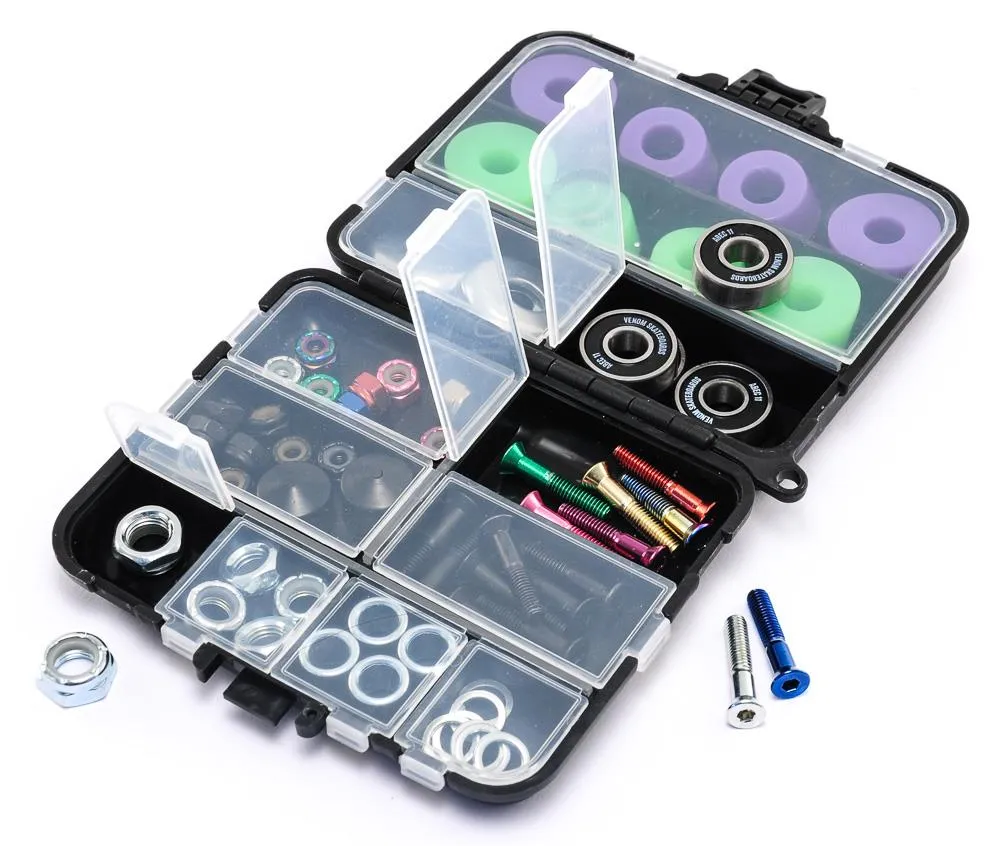 Venom Skateboards 47pc Premium Hardware Gift Pack inc Storage Box