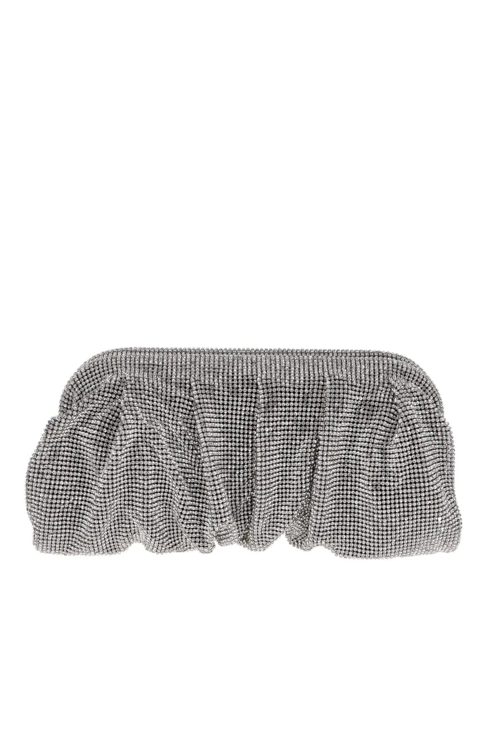 Venus La Grande Silver Crystal Rhinestone Clutch
