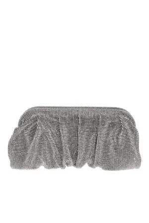 Venus La Grande Silver Crystal Rhinestone Clutch