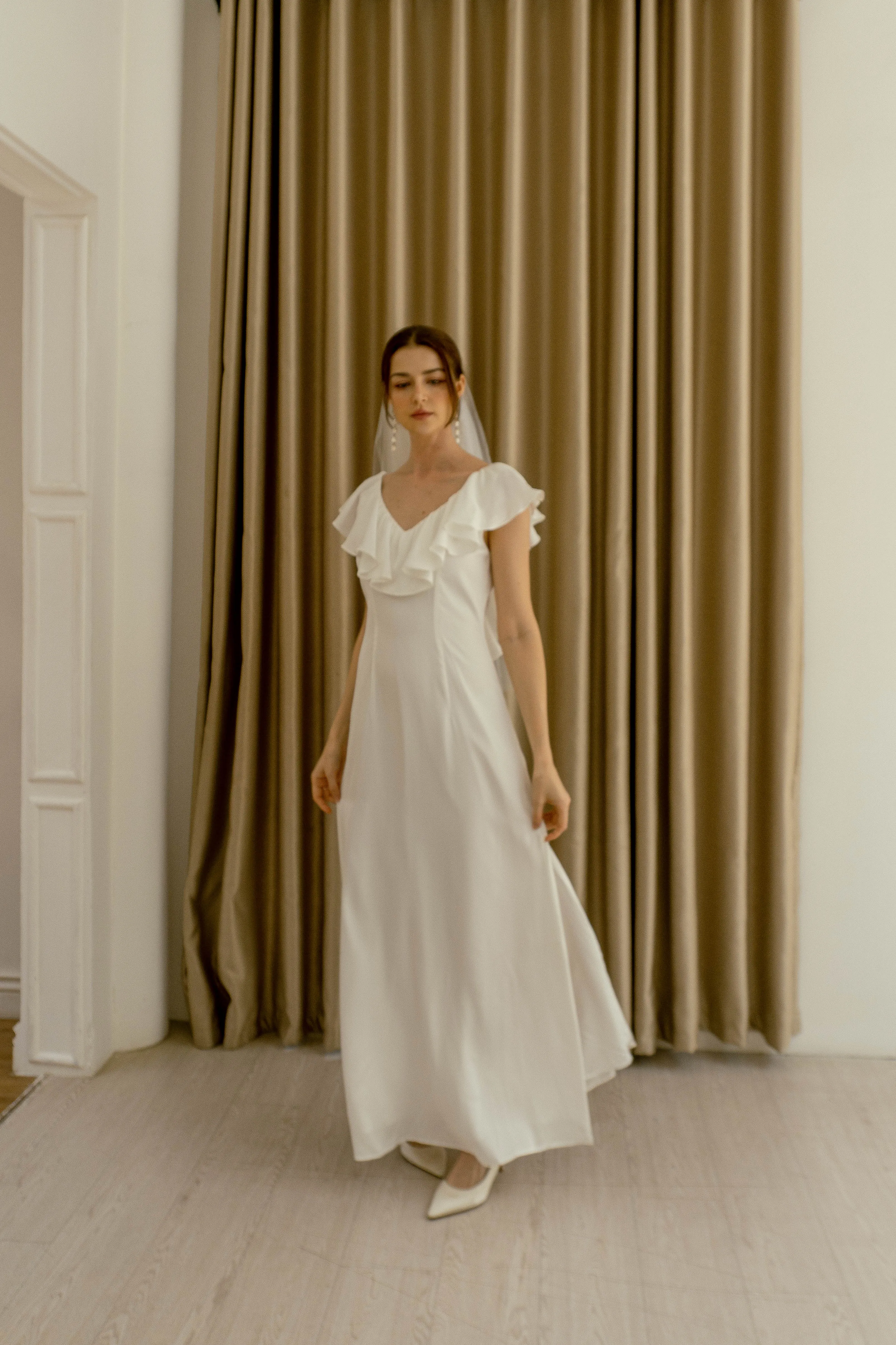 Venus Open Back Floor Length Dress