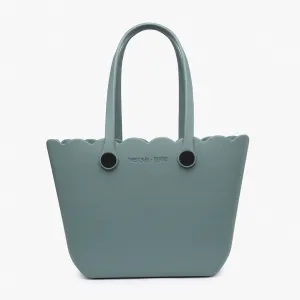 Versa Tote - Medium Scalloped Teal