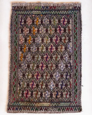 Vintage Mini Anatolian Kilim Rug 23"x37"