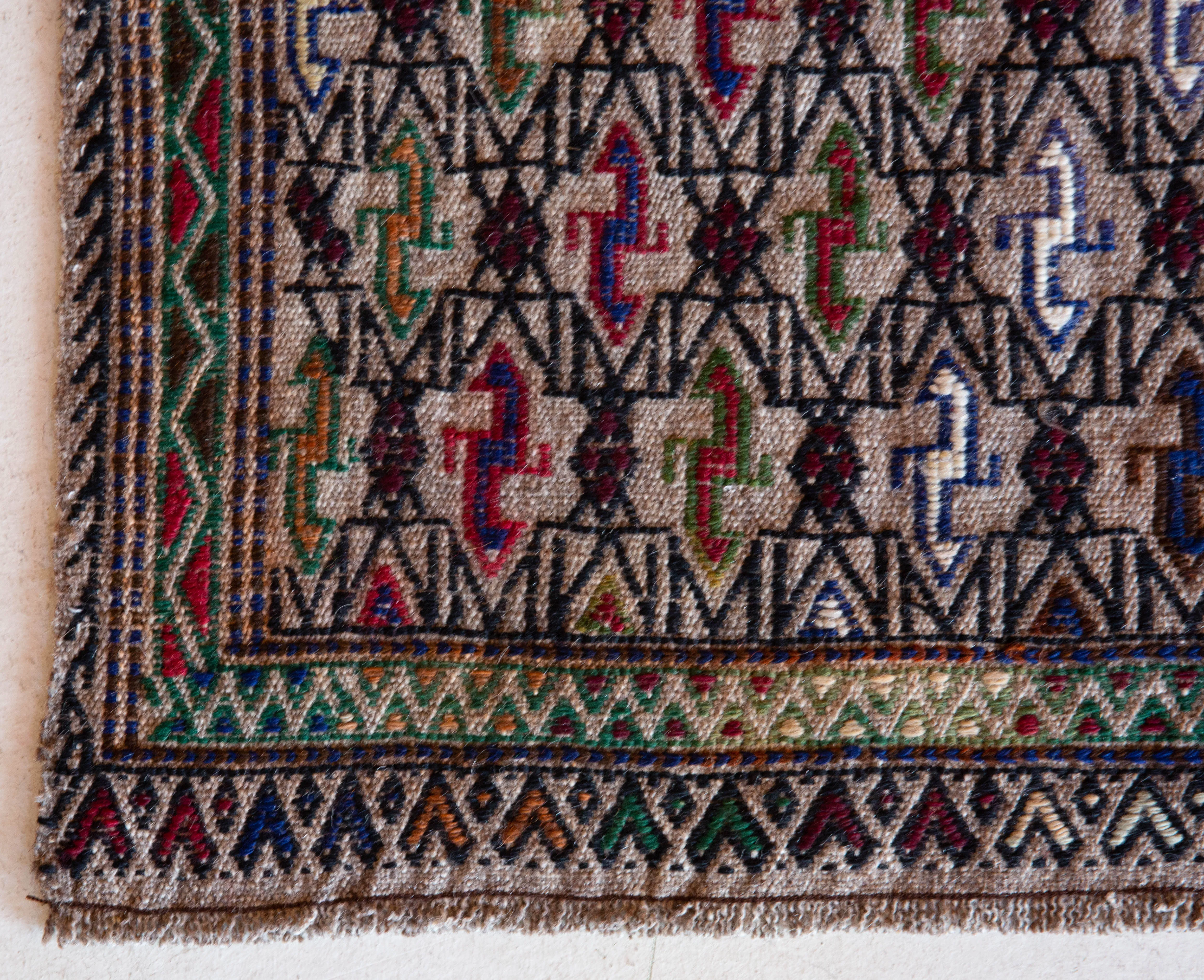 Vintage Mini Anatolian Kilim Rug 23"x37"