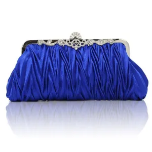 Vintage Satin Pleated Envelope Evening Cocktail Wedding Handbag|JaosWish