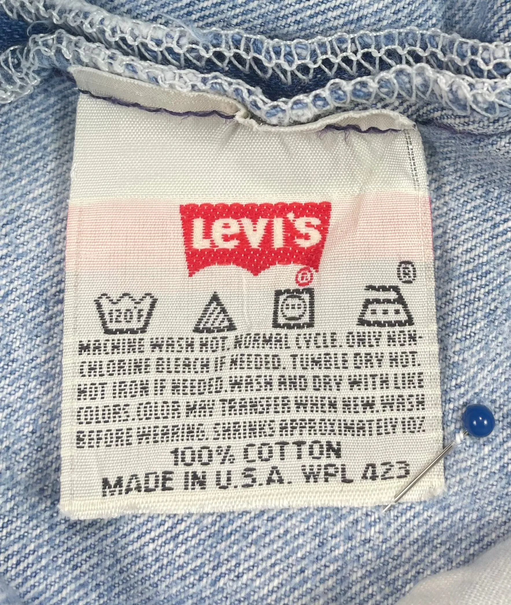 Vintage USA Made Levi 501xx Premium Wash & Paint Denim Jeans (JYJ-0313)