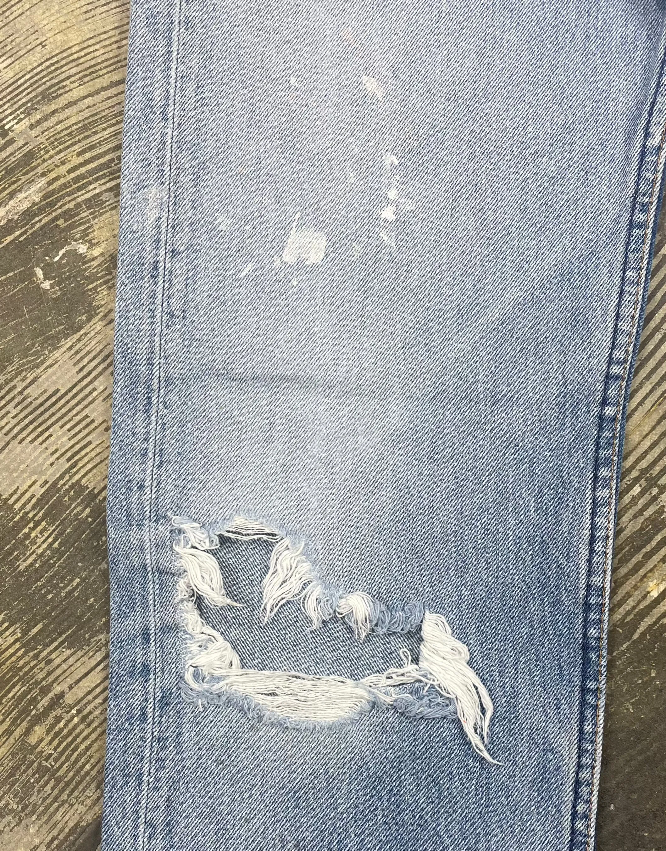 Vintage USA Made Levi 501xx Premium Wash & Paint Denim Jeans (JYJ-0313)