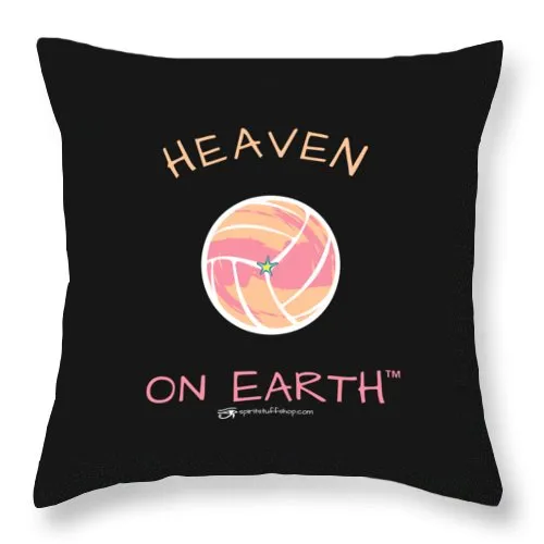 Volleyball Heaven On Earth - Throw Pillow