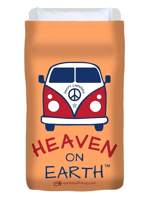 Vw Happy Camper Heaven On Earth - Duvet Cover