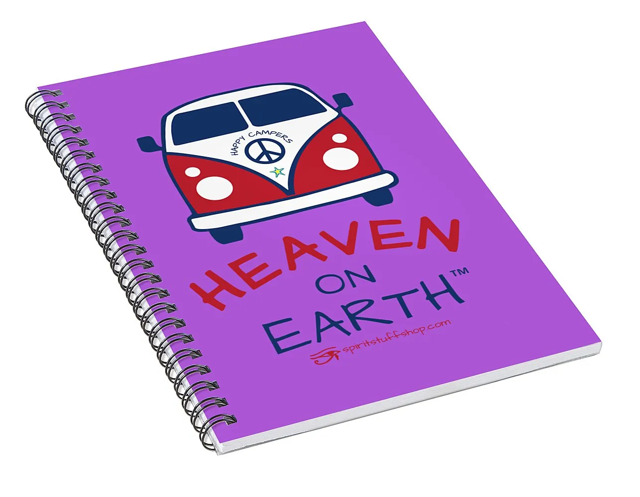 Vw Happy Camper Heaven On Earth - Spiral Notebook