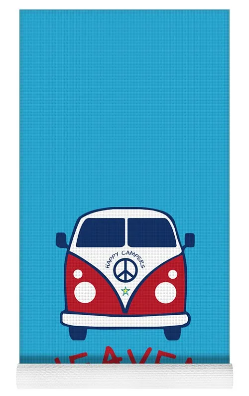 Vw Happy Camper Heaven On Earth - Yoga Mat