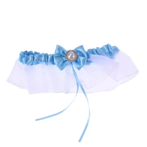 Wedding Satin Bridal Garter Wedding Accessories with Rhinestones and Pearl