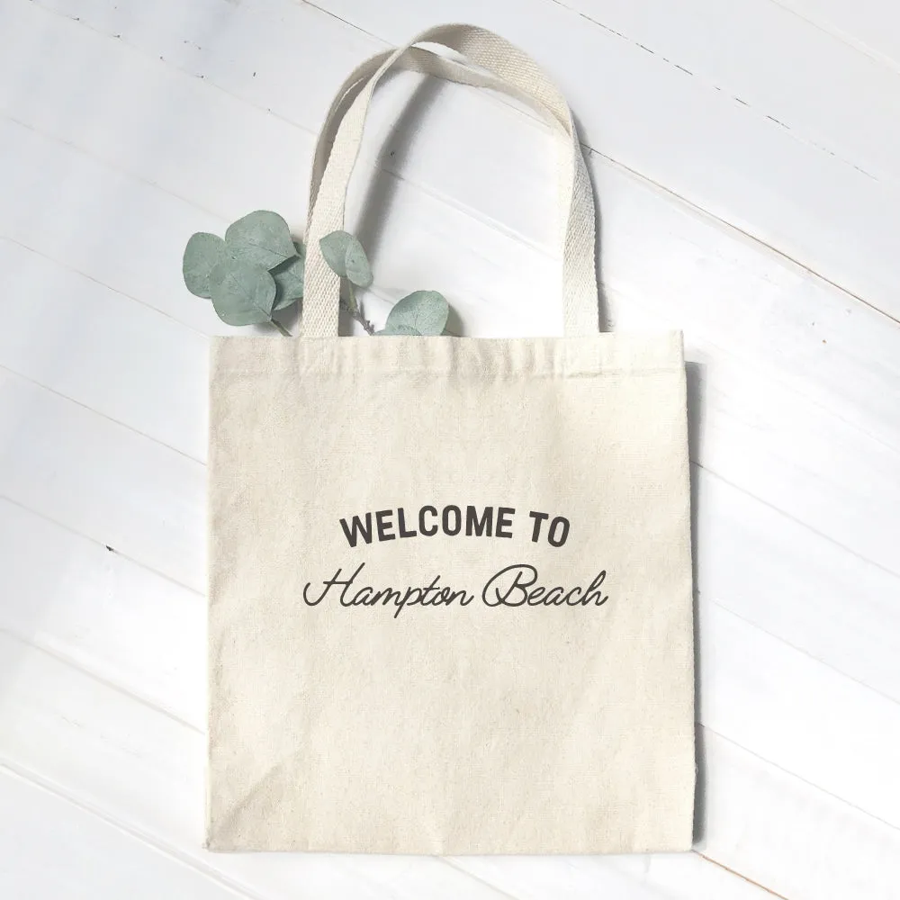 Welcome to Beach Custom - Canvas Tote Bag