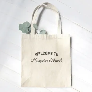 Welcome to Beach Custom - Canvas Tote Bag