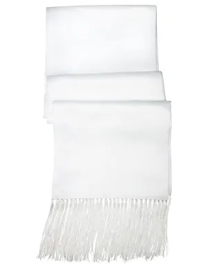 White Luxury Satin Tuxedo Scarf