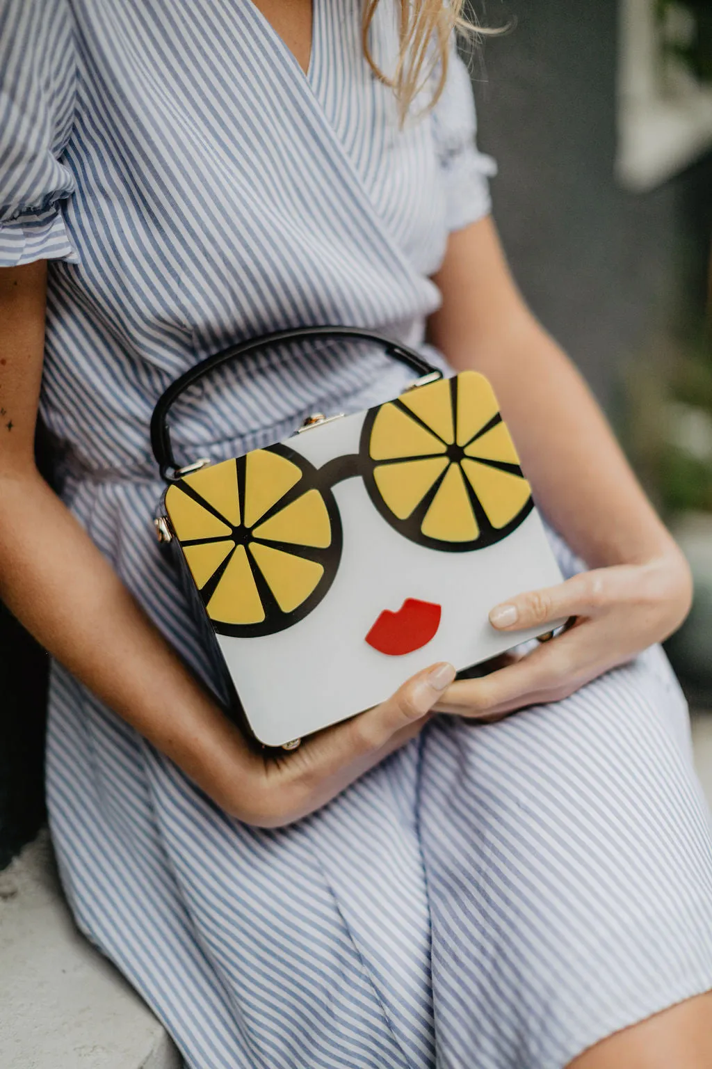 WHO DAT! LEMON SUNNIES HANDBAG