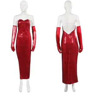 Who Framed Roger Rabbit Jessica Rabbit Sexy Dress Cosplay Costume Halloween Carnival
