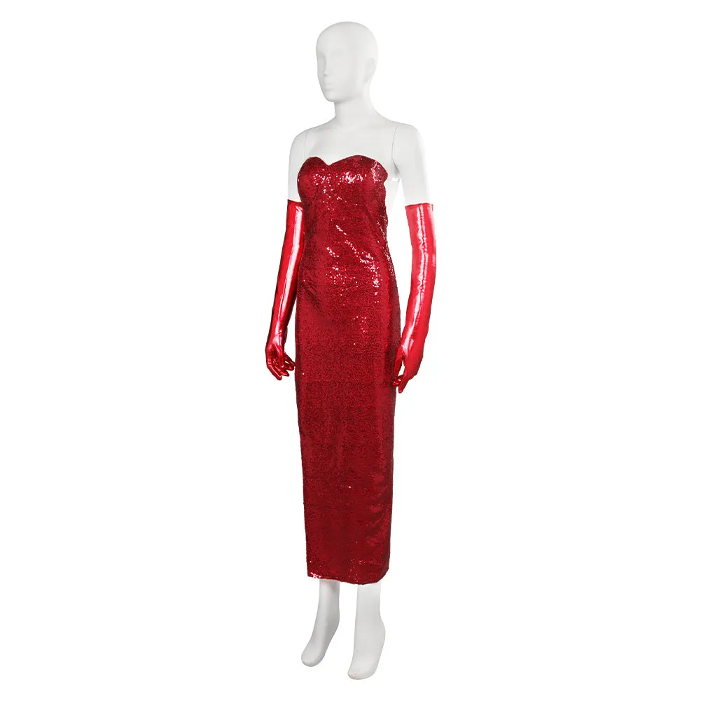 Who Framed Roger Rabbit Jessica Rabbit Sexy Dress Cosplay Costume Halloween Carnival