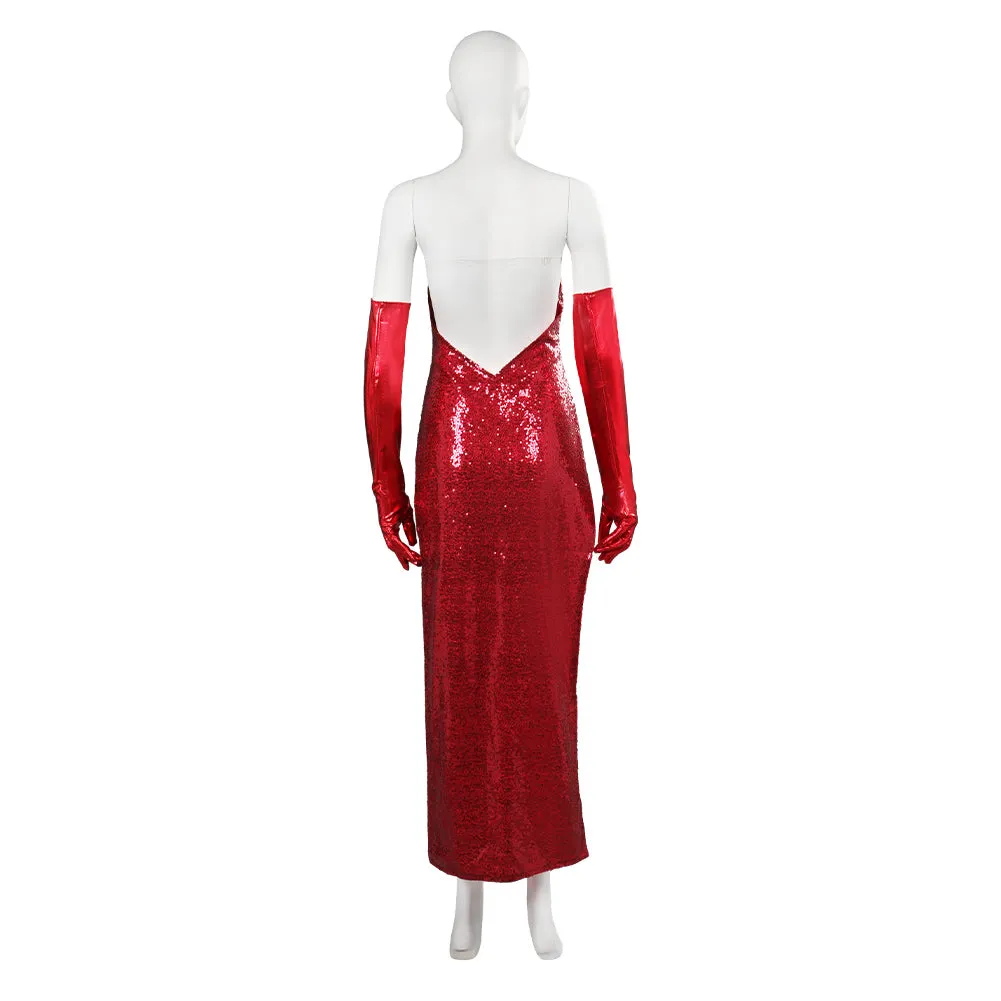 Who Framed Roger Rabbit Jessica Rabbit Sexy Dress Cosplay Costume Halloween Carnival
