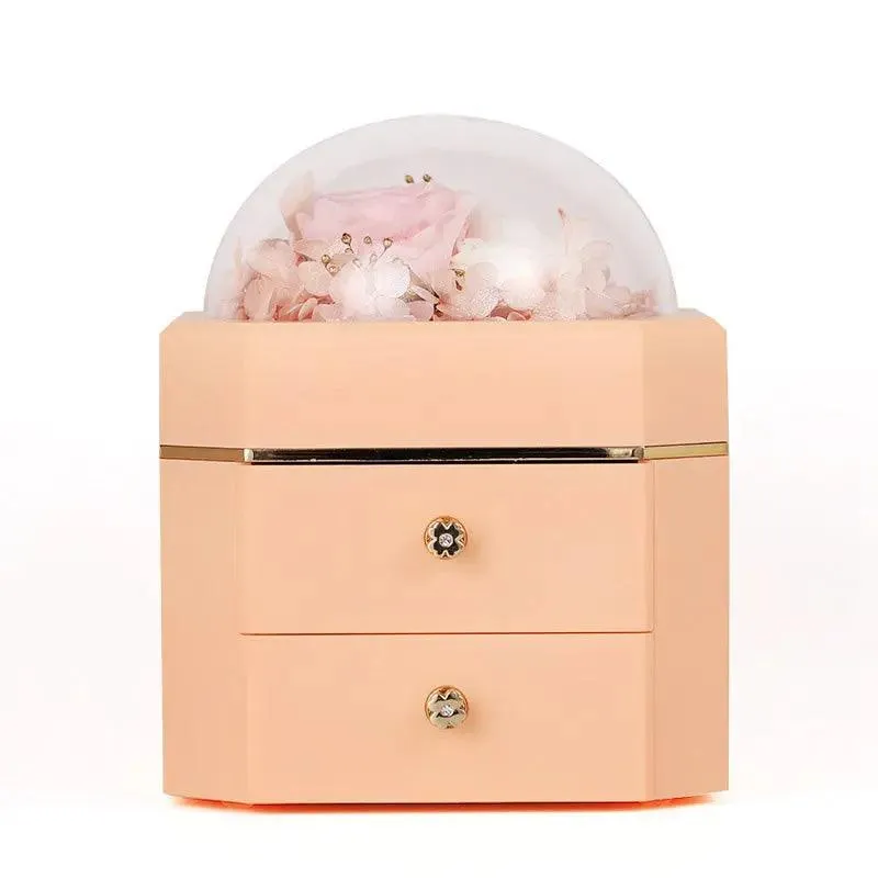Wholesale High End Octagon Gift Real Flower Jewelry Boxes