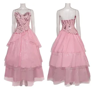 Wicked Glinda Pink Dress Cosplay Costume Outfits Halloween Carnival Suit