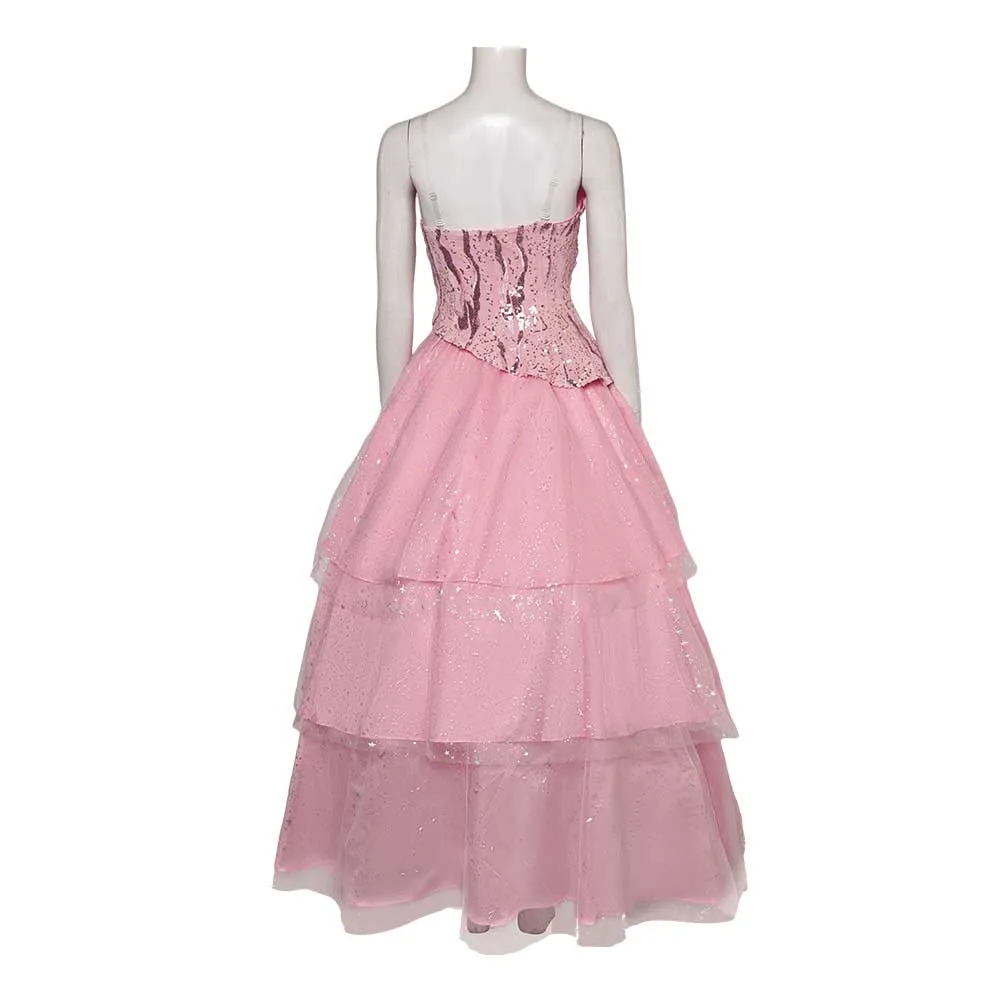 Wicked Glinda Pink Dress Cosplay Costume Outfits Halloween Carnival Suit