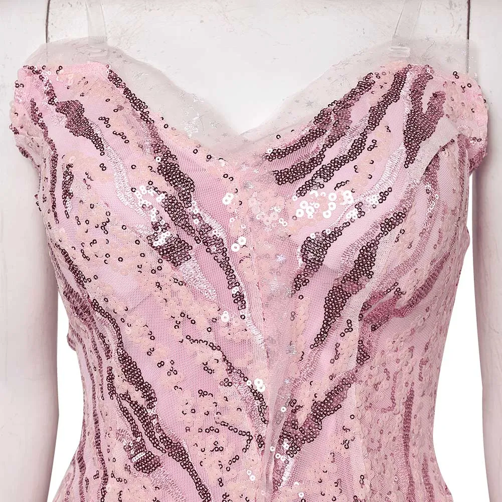 Wicked Glinda Pink Dress Cosplay Costume Outfits Halloween Carnival Suit
