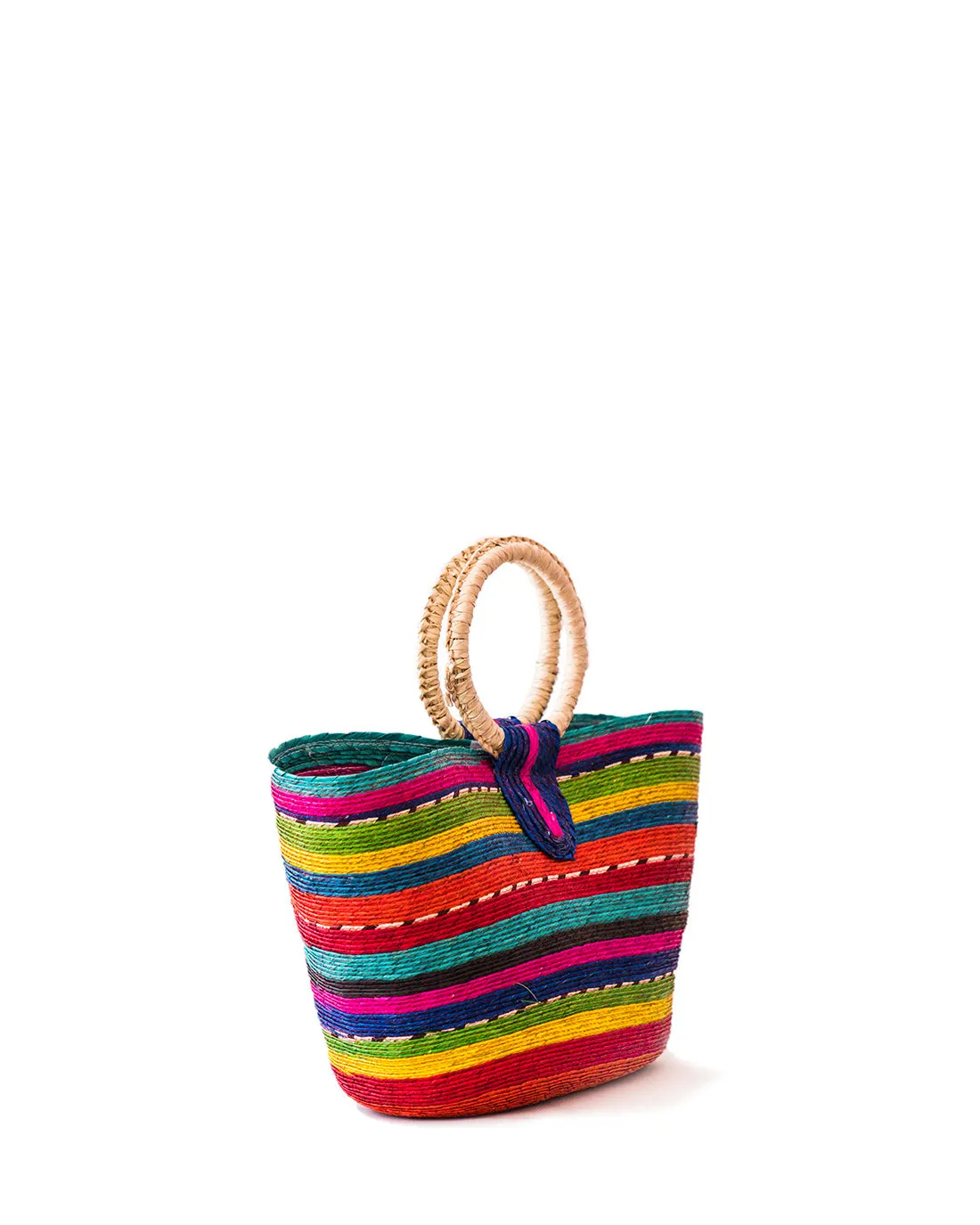 Wicker Tote - colorful