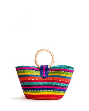 Wicker Tote - colorful