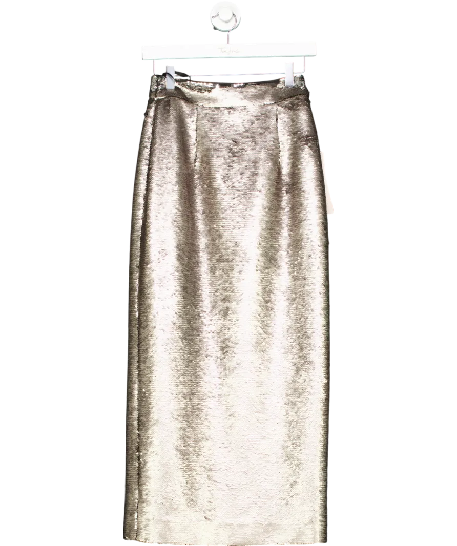 Wiggy Kit Metallic The Eva Skirt In Pewter UK XS
