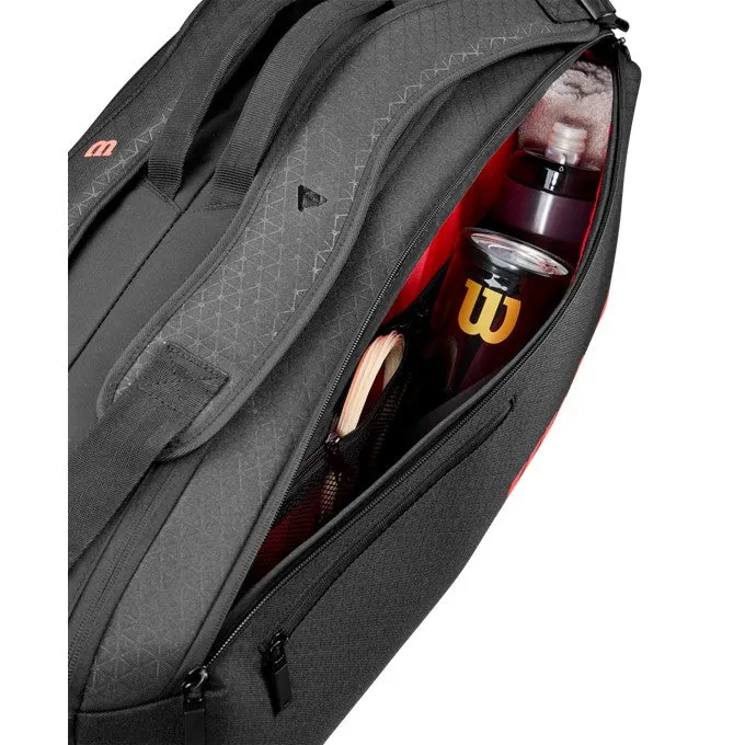 Wilson Clash V3 Super Tour Black & Red 6 Racquet Bag