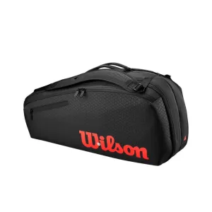 Wilson Clash V3 Super Tour Black & Red 6 Racquet Bag