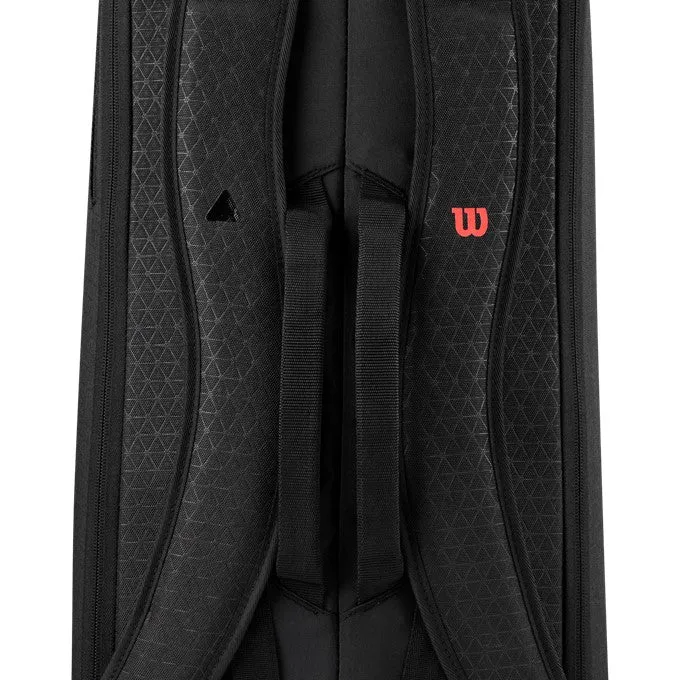 Wilson Clash V3 Super Tour Black & Red 6 Racquet Bag