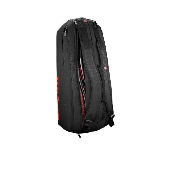 Wilson Clash V3 Super Tour Black & Red 6 Racquet Bag