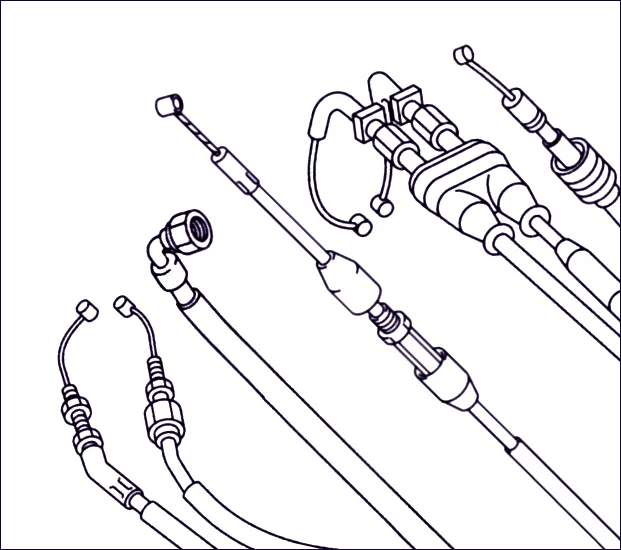 Yamaha OEM YZ250 / YZ490 Clutch Cable 5X5-26335-01-00