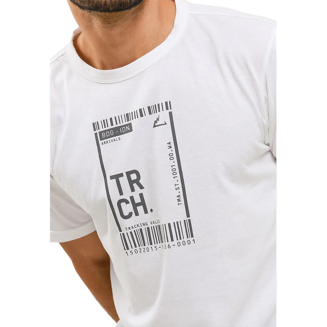 Yangbo Graphic Tshirt Boarding Pass - White