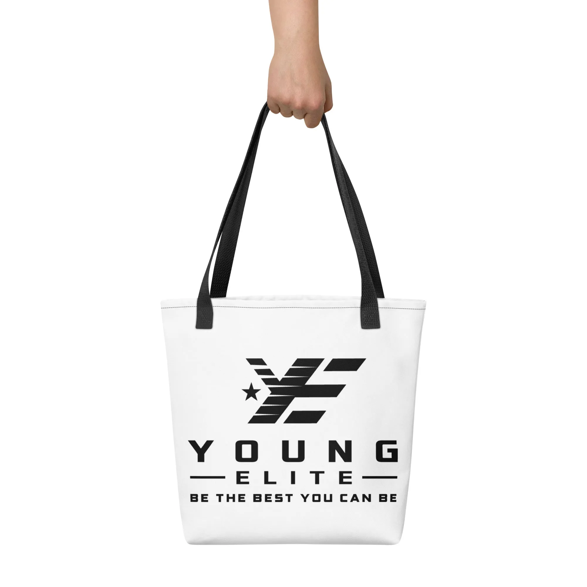 Young Elite Tote Bag Stylish Black Design Premium Quality