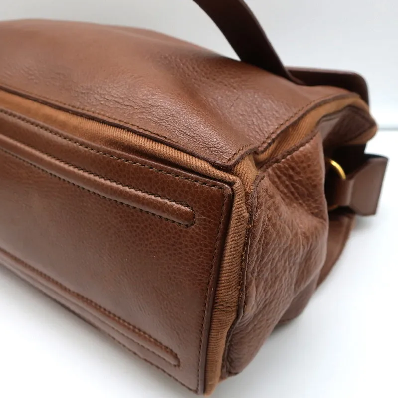 Yves Saint Laurent Muse Two Messenger Bag Brown Leather Medium Shoulder Bag