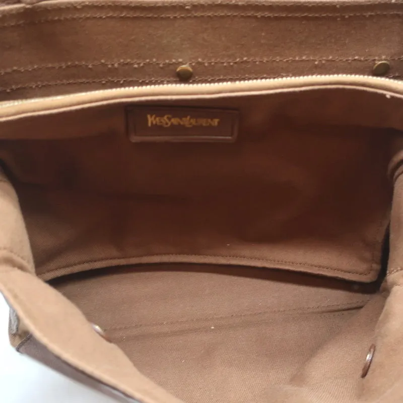 Yves Saint Laurent Muse Two Messenger Bag Brown Leather Medium Shoulder Bag