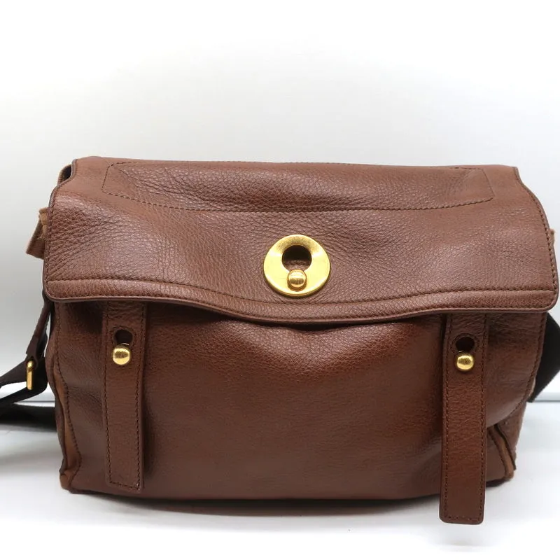 Yves Saint Laurent Muse Two Messenger Bag Brown Leather Medium Shoulder Bag