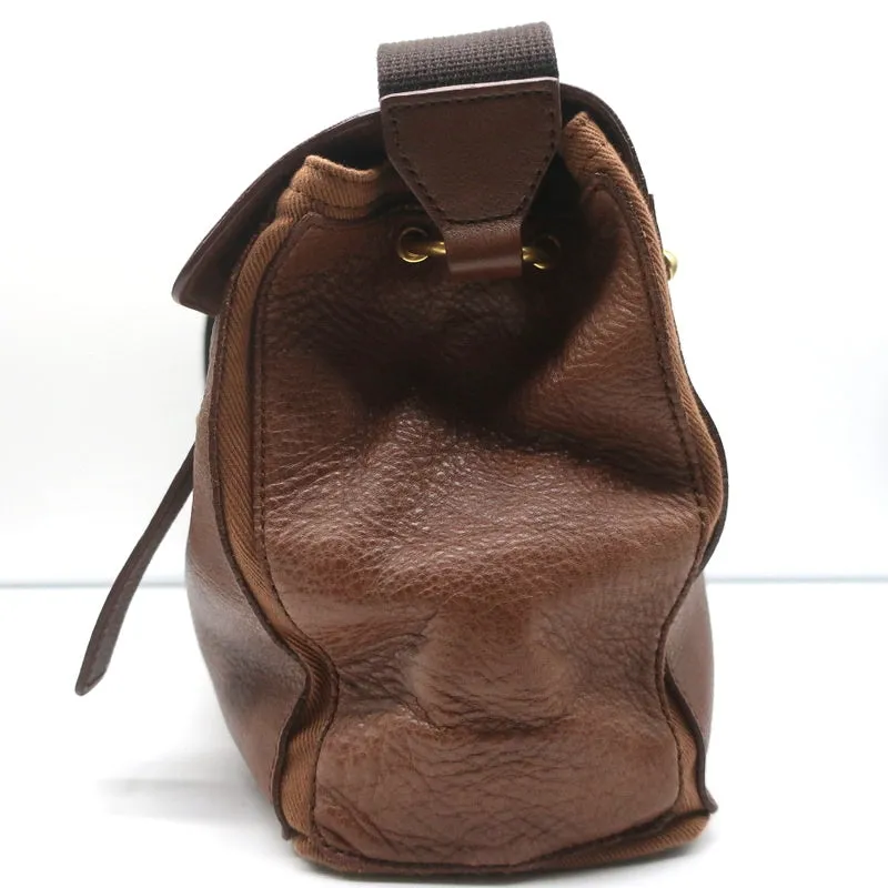 Yves Saint Laurent Muse Two Messenger Bag Brown Leather Medium Shoulder Bag