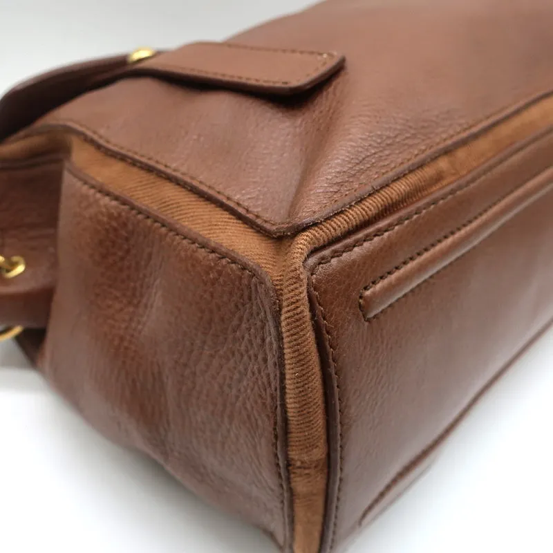 Yves Saint Laurent Muse Two Messenger Bag Brown Leather Medium Shoulder Bag