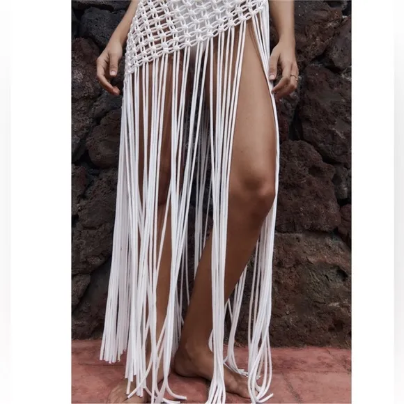 Zara Macrame Pareo Skirt