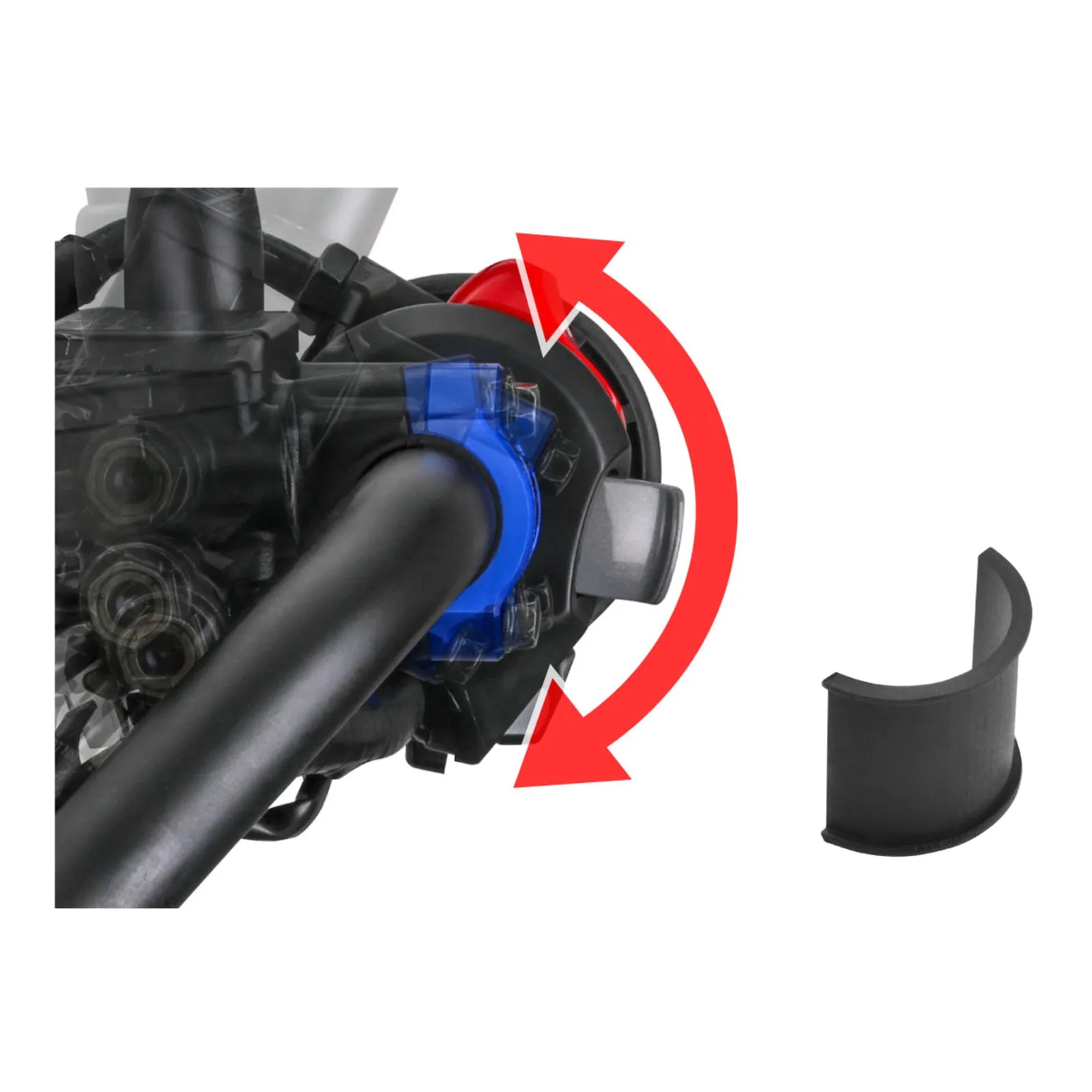 Zeta Rotating Bar Clamp Clutch - Black