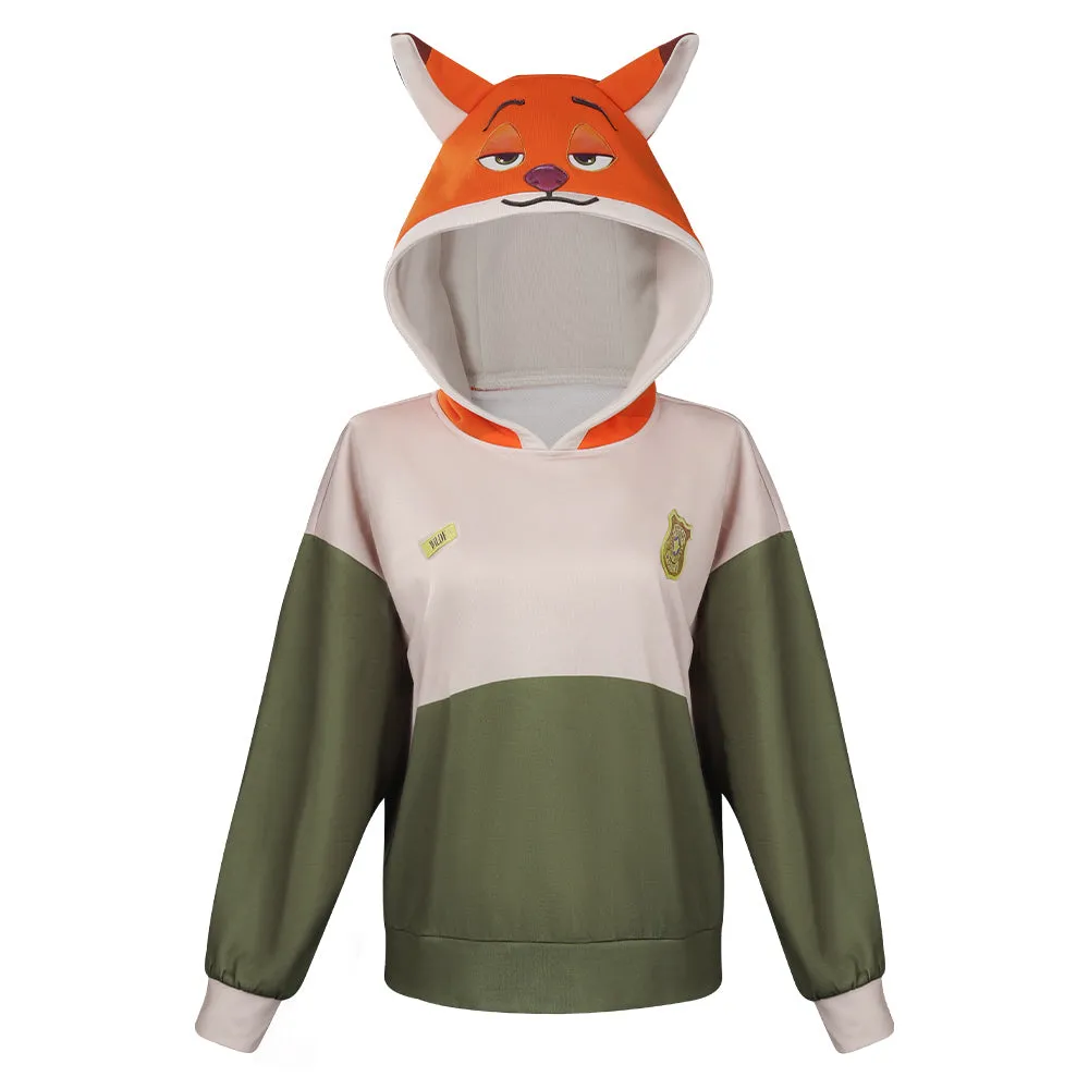 Zootopia Nick Hoodies Cosplay Costume Coat  Outfits Halloween Carnival Party Suit